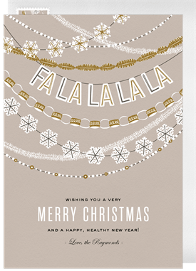 'Jolly Garland' Christmas Greetings Card