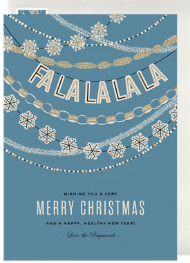 'Jolly Garland' Christmas Greetings Card