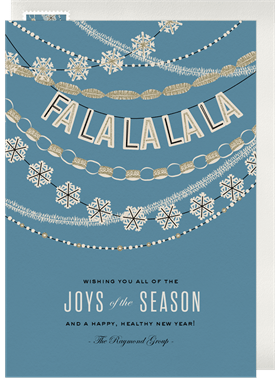 'Jolly Garland' Business Holiday Greetings Card