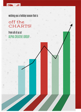'Off the Charts' Business Holiday Greetings Card