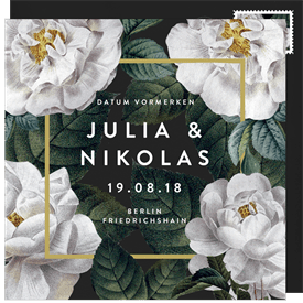 'Vintage Botanicals' Wedding Save the Date