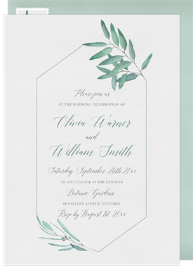 'Elegant Eucalyptus' Wedding Invitation