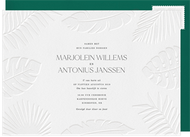 'Pressed Palms' Wedding Invitation