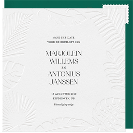 'Pressed Palms' Wedding Save the Date