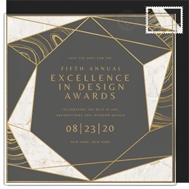 'Modern Geo' Gala Save the Date