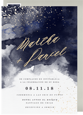 'Blended Colors' Wedding Invitation