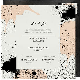 'Scandi Splatter' Wedding Save the Date