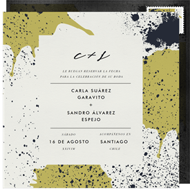 'Scandi Splatter' Wedding Save the Date