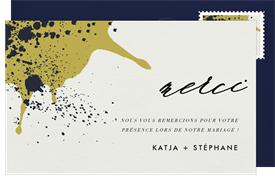 'Scandi Splatter' Wedding Thank You Note