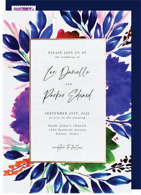 'Bold Blossoms' Wedding Invitation