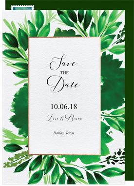 'Bold Blossoms' Wedding Save the Date