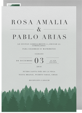 'Ombre Forest' Wedding Invitation