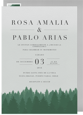 'Ombre Forest' Wedding Invitation