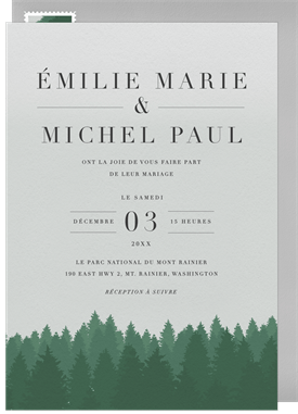 'Ombre Forest' Wedding Invitation