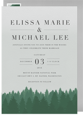 'Ombre Forest' Wedding Invitation