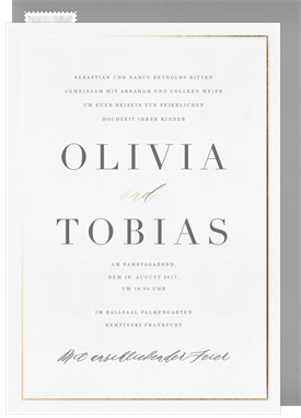 'Clean and Elegant' Wedding Invitation