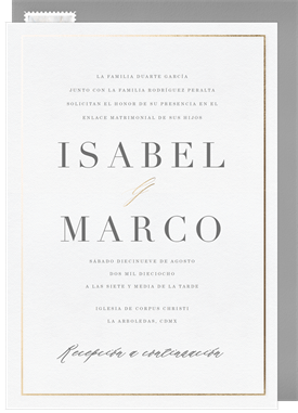 'Clean and Elegant' Wedding Invitation