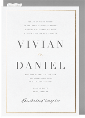 'Clean and Elegant' Wedding Invitation