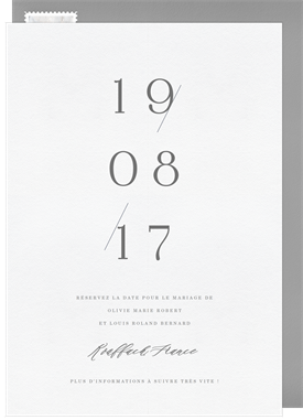 'Clean and Elegant' Wedding Save the Date