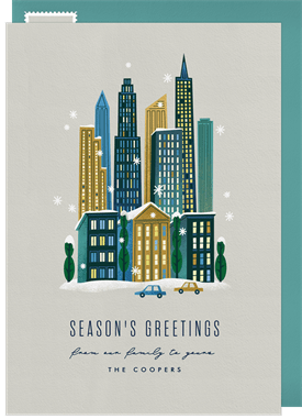 'Downtown Cheer' Holiday Greetings Card