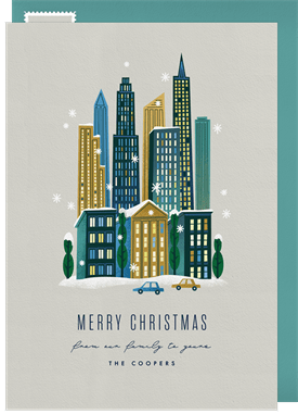 'Downtown Cheer' Christmas Greetings Card