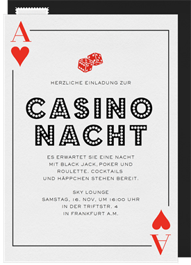 'Ace of Hearts' Business Invitation