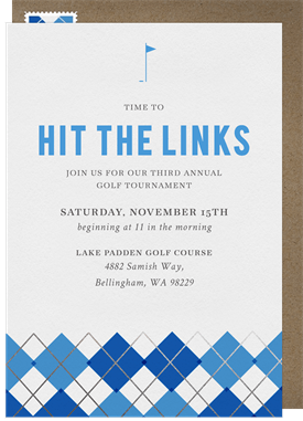'Hit the Links' Golf Invitation
