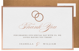 'Lasting Love' Wedding Thank You Note