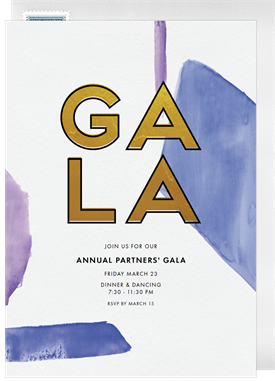 'Golden Gala' Gala Invitation