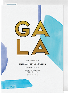 'Golden Gala' Gala Invitation
