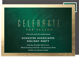 'Celebrate The Season' Business Holiday Party Invitation