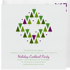 'Trendy Triangles' Business Holiday Party Invitation