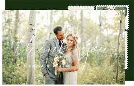 'Forest Nuptials' Wedding Thank You Note