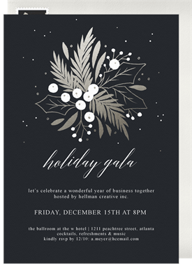 'Festive Foil Foliage' Gala Invitation