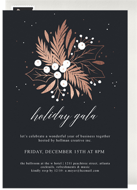 'Festive Foil Foliage' Gala Invitation