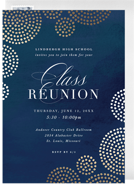 'Golden Circles' Reunion Invitation