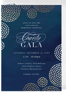 'Golden Circles' Gala Invitation