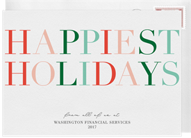 'Big Happiest Holidays' Business Holiday Greetings Card