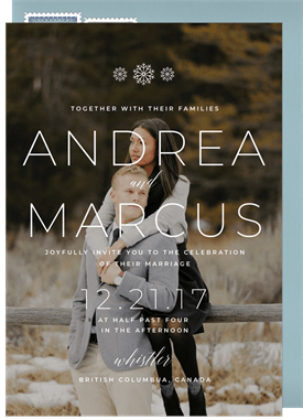 'Winter Nuptials' Wedding Invitation