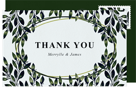 'Brilliant Leaves' Wedding Thank You Note