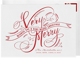 'Very Merry Banner' Holiday Greetings Card