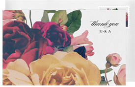 'Floral Fantasy' Wedding Thank You Note