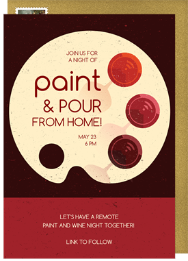 'Paint & Pour' Virtual / Remote Invitation