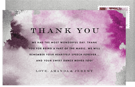 'Ethereal Watercolor' Wedding Thank You Note