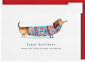 'Happy Howlidays' Business Holiday Greetings Card