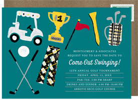 'Come Out Swinging' Golf Save the Date