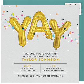 'Confetti Celebration' Adult Birthday Invitation