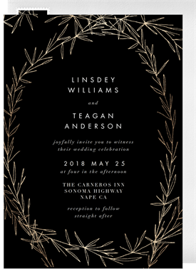 'Understated Botanical' Wedding Invitation