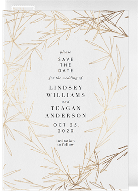 'Understated Botanical' Wedding Save the Date