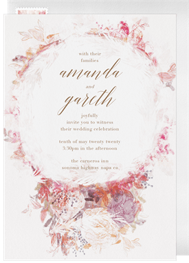 'Boho Bouquet' Wedding Invitation